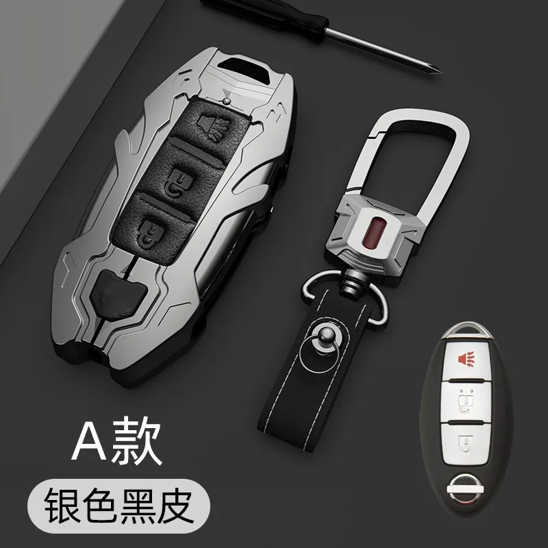 

Galvanized Alloy Keyring Key Case Cover for Nissan Bluebird Sylphy Teana X-TRAIL Qashqai Accessories for the car