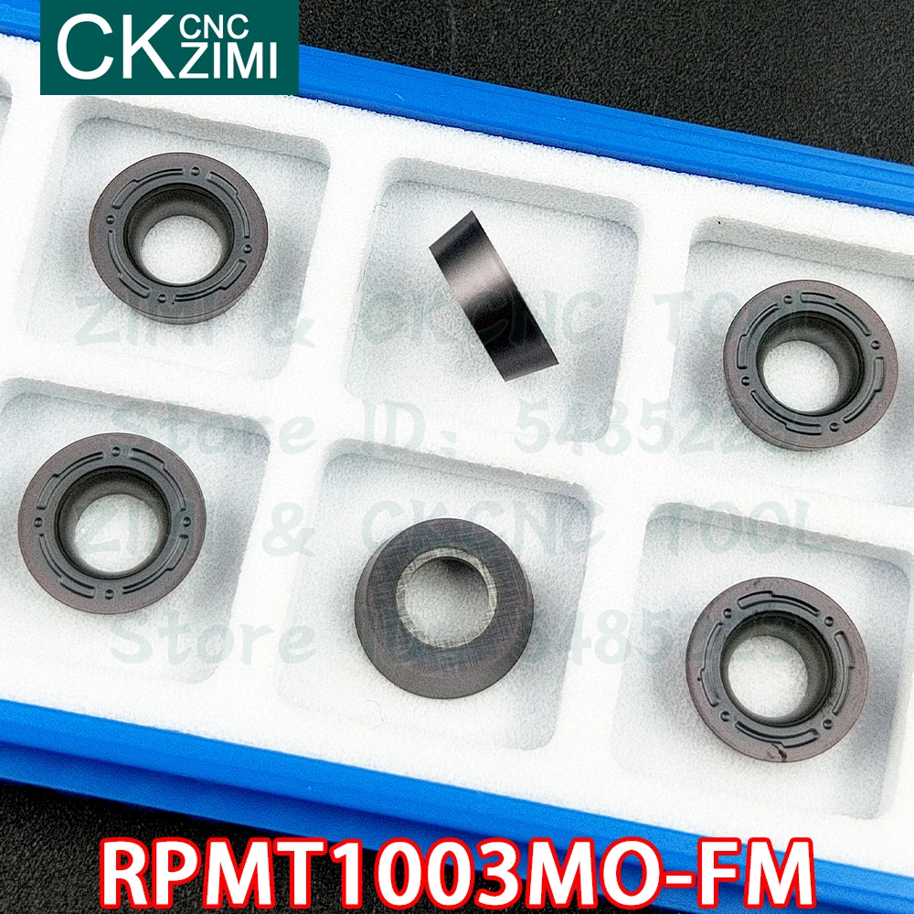 RPMT1003MO-FM zm1125 rpmt 1003 mo inserções de carboneto fm circular fresagem inserções ferramenta indexável cnc torno metal torneamento cortador ferramenta