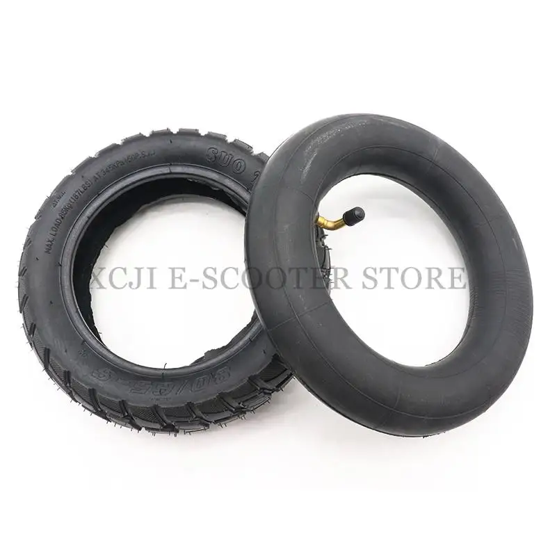 10x3.0 80/65-6 Tires Inner Tube Camera with 90 Valve Stem Thicken Widen Off-road Tyre  Grooved Surface for Electric Scooter