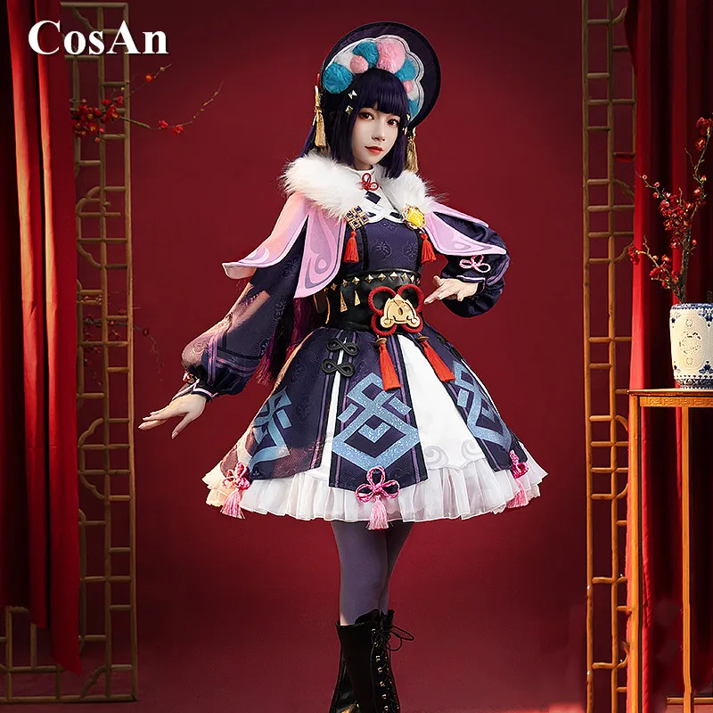 CosAn New Game Genshin Impact YunJin Cosplay Costume Gorgeous Sweet Uniform Dress Female Activity Party Role Play Clothing S-XL