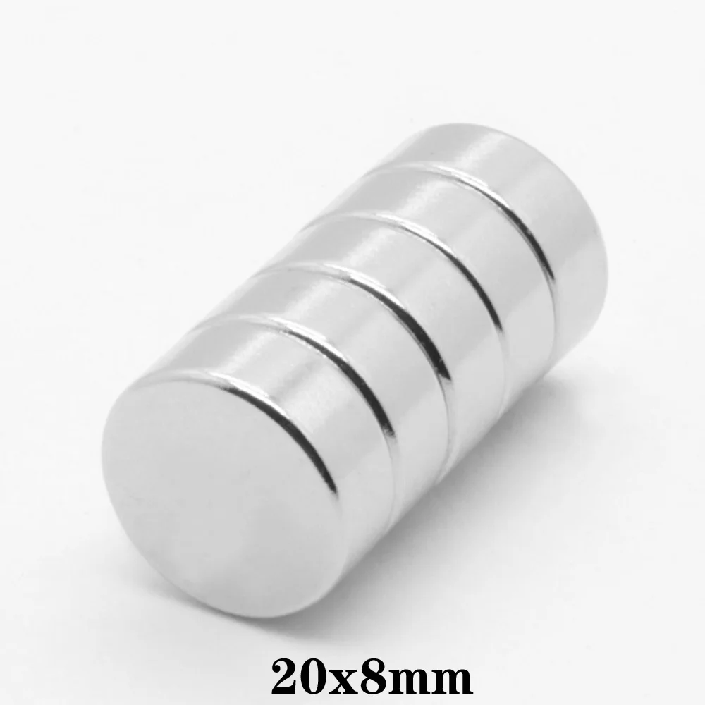 2/5/10/20/30pcs 20x8 N35 Round Magnets 20mmx8mm Neodymium Magnetic 20x8mm Permanent NdFeB Super Strong Powerful Magnet 20*8 mm