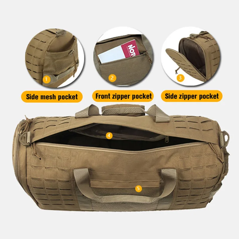 Military Tactical Shoulder Handbag Outdoor Gym Fitness Sports Men Army Pouch Waterproof Molle Camping Hiking Travel Pack XA851Y