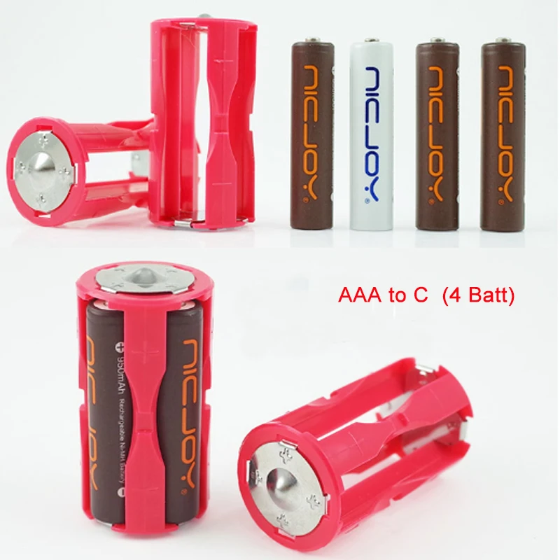 1Pc Parallel Battery Convertor Adapter (AAA to AA, AAA to C, AA to C, AA to D,3 x 18650) Muti-sizes DIY Battery Holder Cases Box