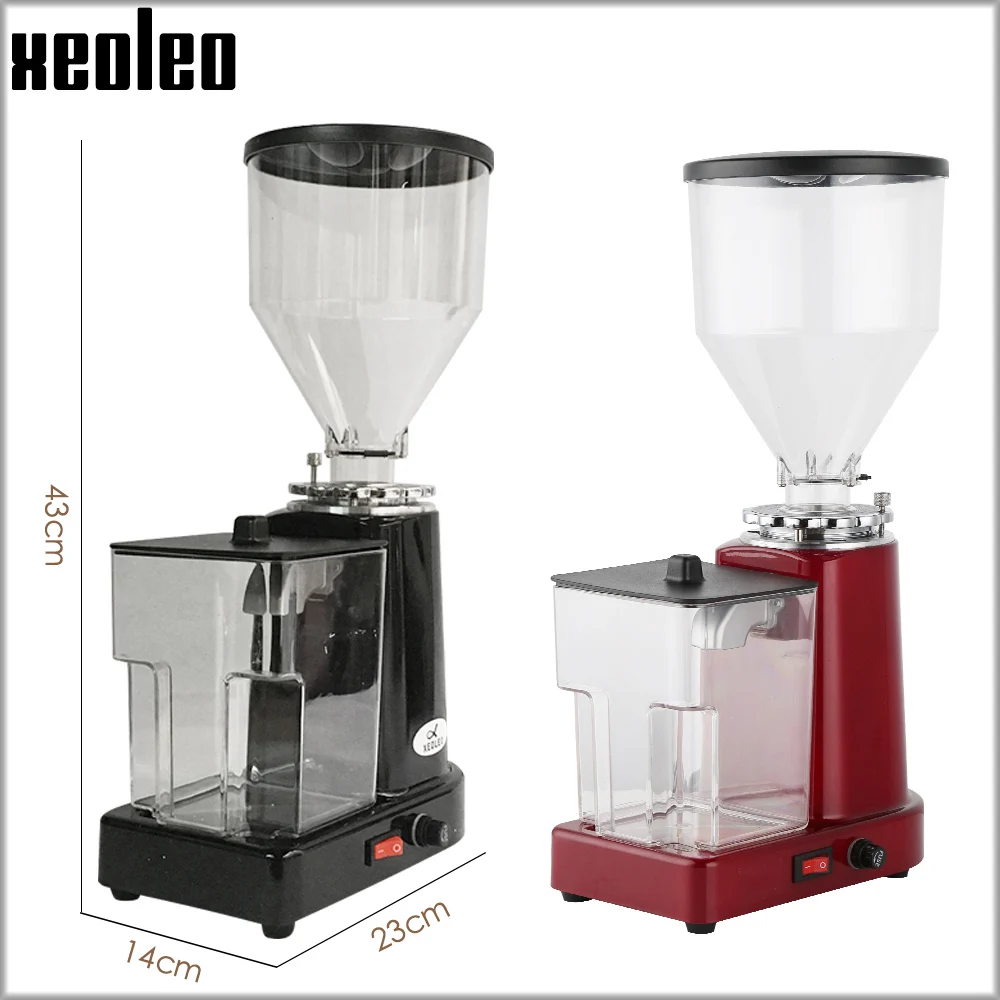 XEOLEO Electric Coffee Grinder 200W Espresso Machine 1L Automatic Coffee Miller 60mm Flat Burr Grinder Espresso Maker 20 Steps