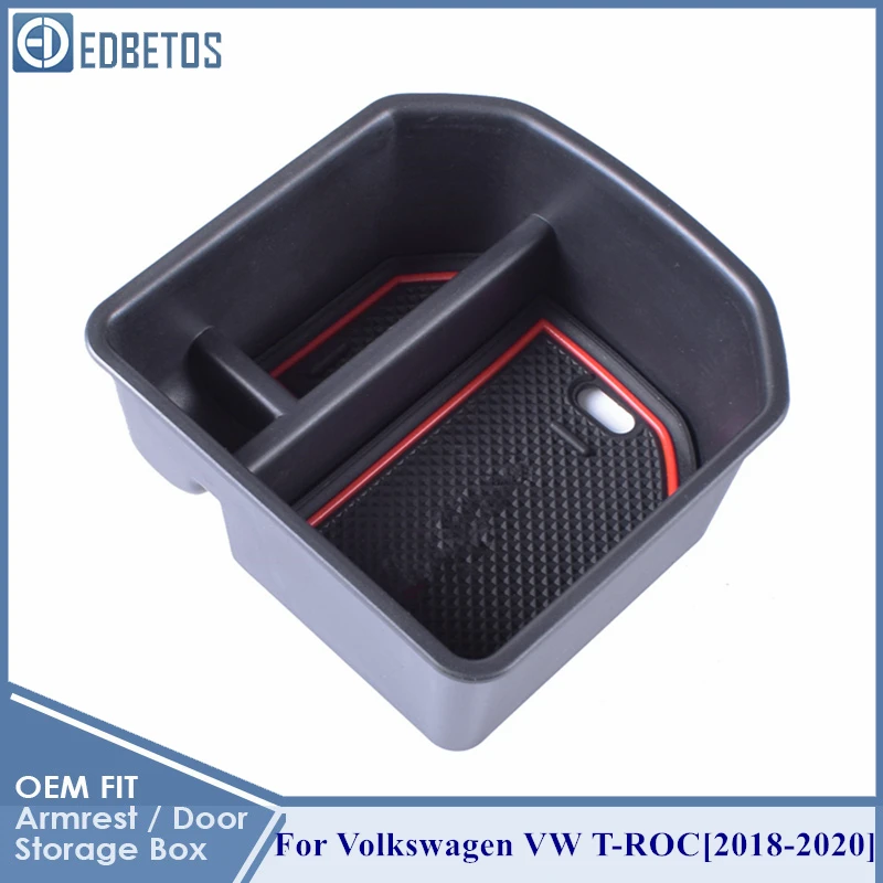 T-ROC 2018 2019 2020 Center Conosle Organizer Tray For Volkswagen T-ROC Interior Accessories For VW T-ROC Armrest Box