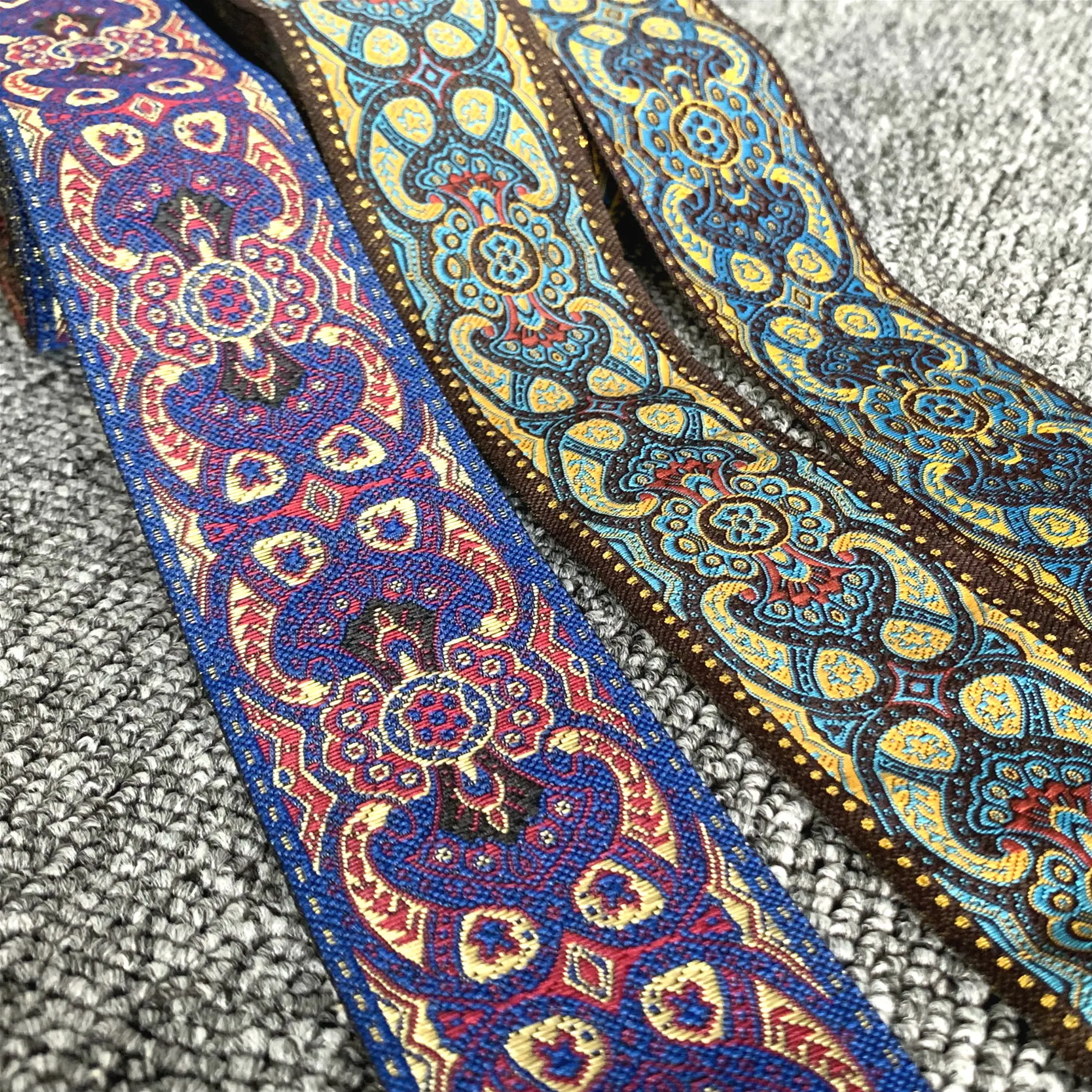 10yards/lots Wide 5cm Woven Jacquard Ribbon Trims Totem pattern for curtain and clothing accessory