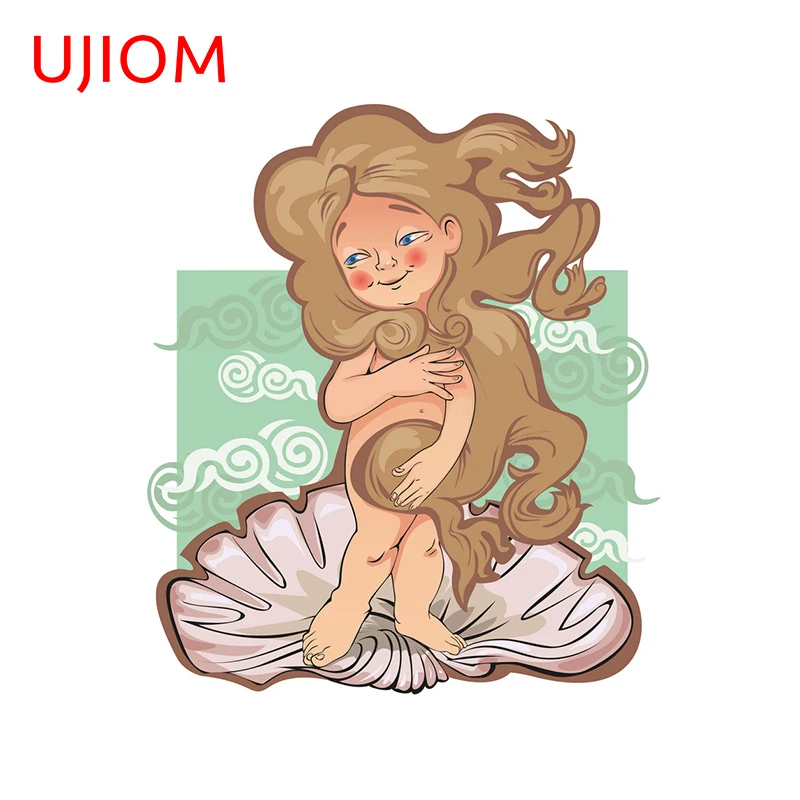 UJIOM Beautiful Girl Hand-painted Wall Stickers Scratch-resistant Room Decoration Glass Personality Decals Living Room Bedroom