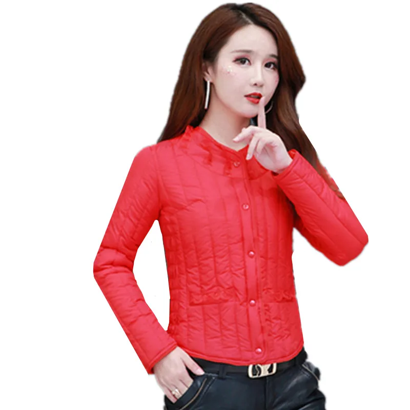 Winter Women Cotton Jacket Cotton Long-sleeve Short Down Cotton liner Cotton Clothes Bottom Warm Clothes Slim Jacket A257