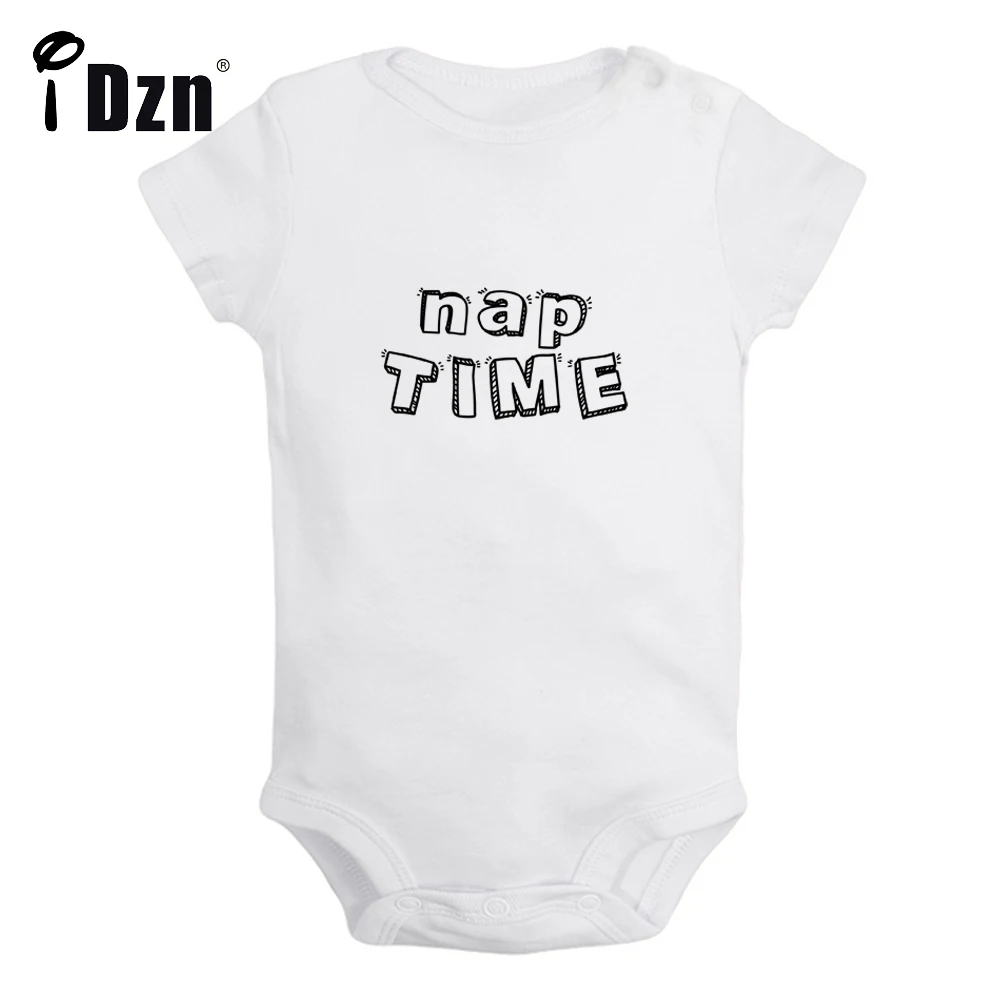 

iDzn I love to sleep Cute Baby Bodysuit Nap Time Funny Printed Clothing Baby Boys Rompers Baby Girls Short Sleeves Jumpsuit