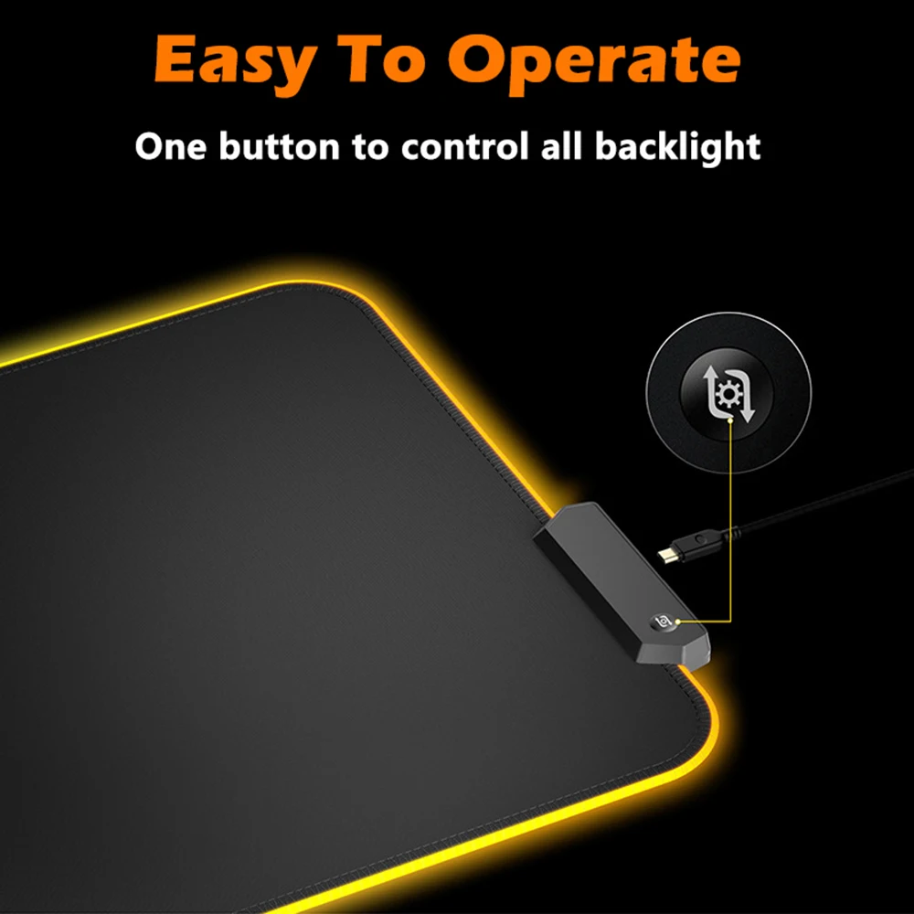 LED Light Gaming Mouse Pad RGB Large Computer Mousepad Gamer Carpet Waterproof Mause Pads Desk Play Mat with Backlit