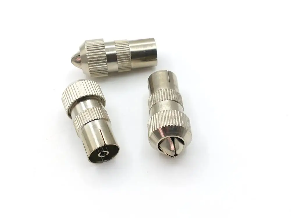 5pcs COAX COAXIAL TV AERIAL CONNECTOR PLUGS FEMALE METAL ADAPTER