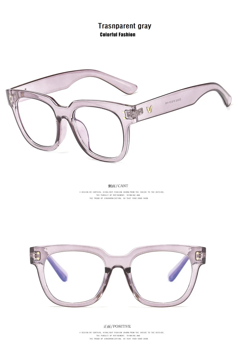 Anti-Blaulicht-Brille mit großem Rahmen 2026 Damen Computer-Brille mit Blaulichtfilter Schwarze Strahlenschutzbrille Brillen Herren – Detail 8