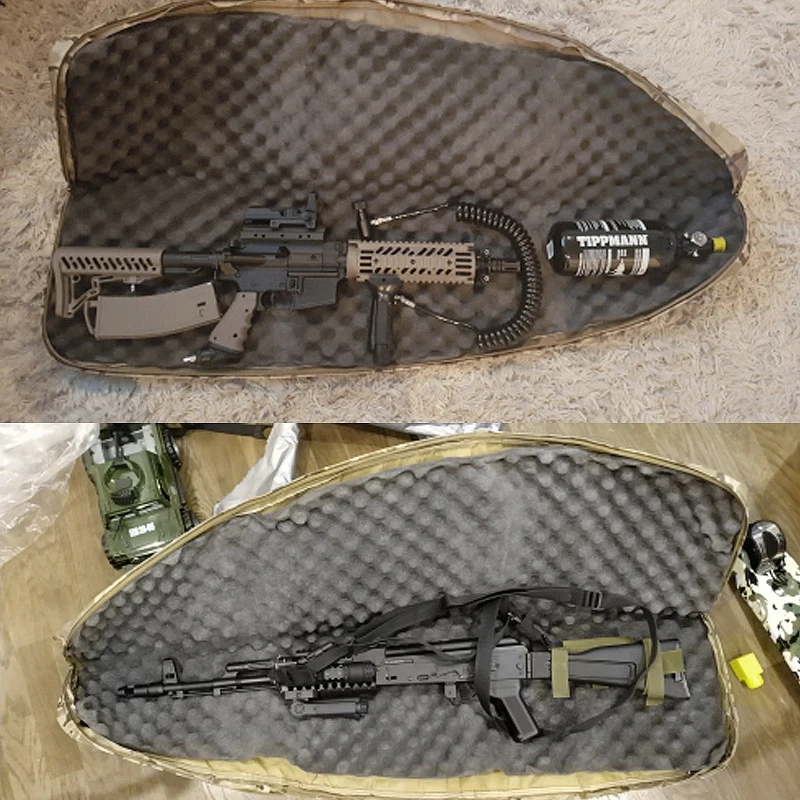 72cm taktik naylon silah taşıma çantası Molle tüfek tabanca kılıfı Airsoft Paintball tüfek omuzdan askili çanta 47 için akı M4 AR15