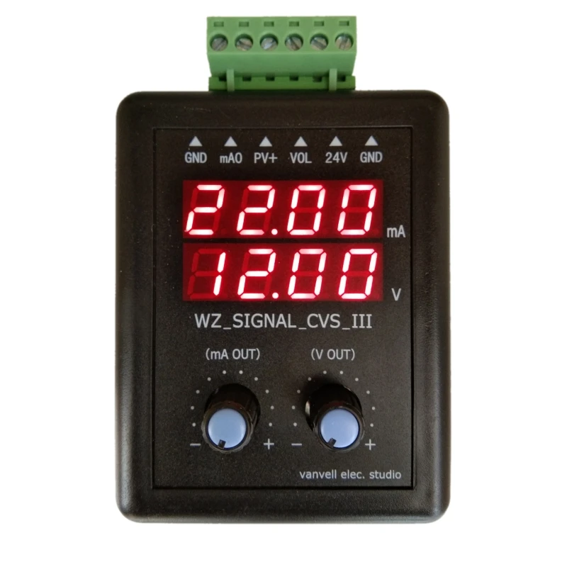 Adjustable 4-20ma Signal Generator 24V Current Voltage Transmitter Calibrator Source 0-10V Constant Current Source Simulation