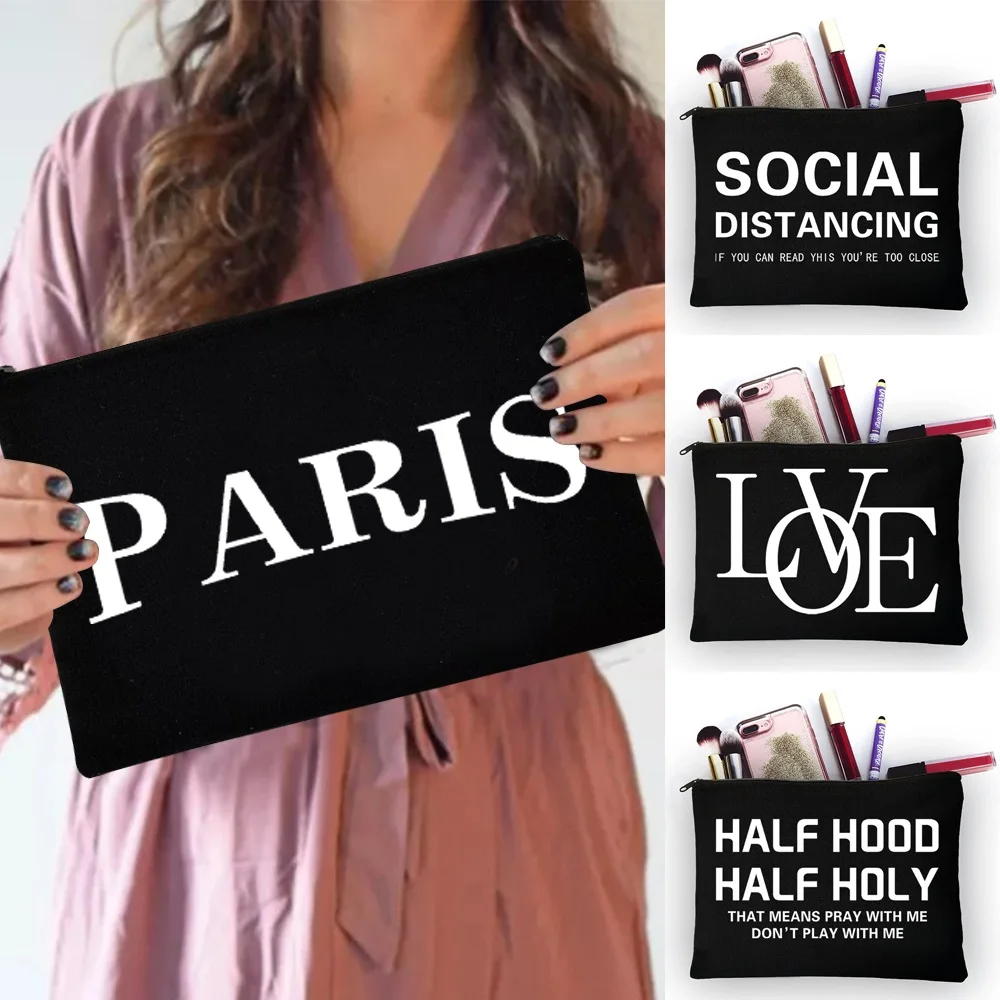 

Многофункциональная дорожная косметичка, женские чехлы для хранения, ремень для переноски, льняной кошелек для монет, пенал для девочек, косметички и чехлы