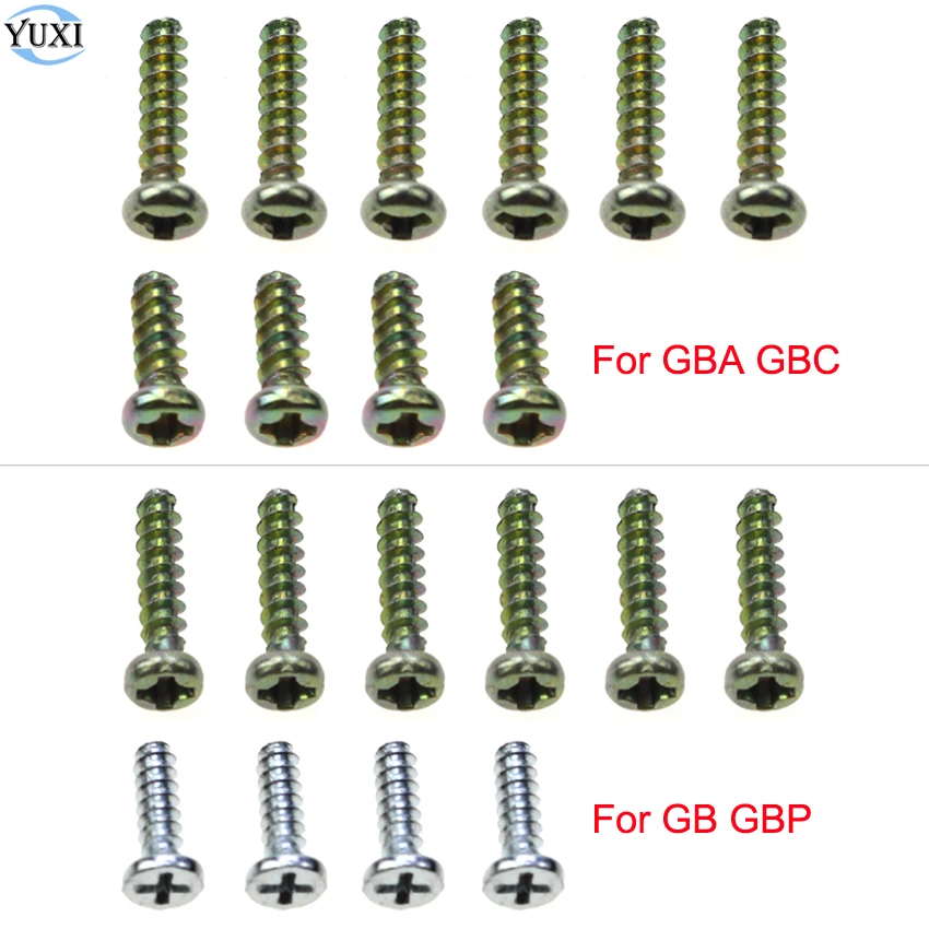 

YuXi 10pcs/set Tri-Wing Y Screws + Phillips Screw Kit For Gameboy Advance Color For GB GBA GBC GBP Console Repair Parts