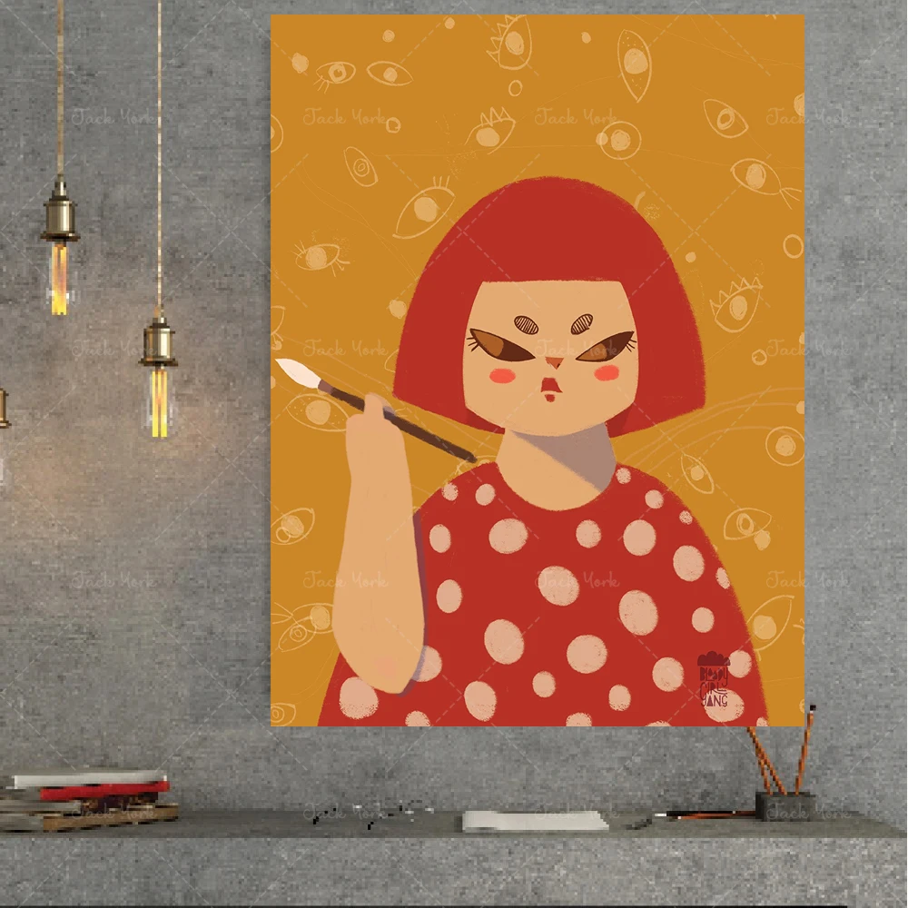 Leinwandposter HD-Druck Kusama Yayoi Gemälde