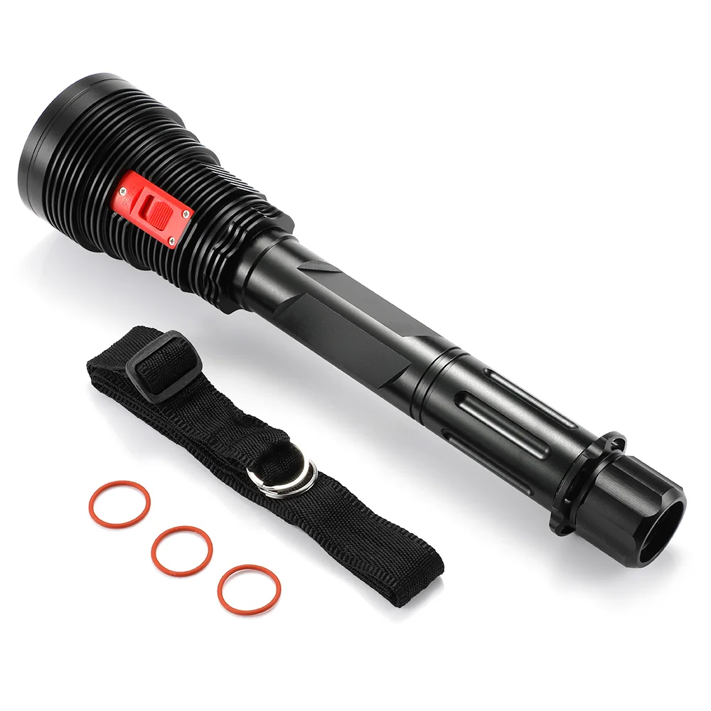 New Powerful 4 x XHP70.2 High Lumen LED Diving Flashlight Underwater Dive Torch 200M Waterproof Tactical Submersible Lights