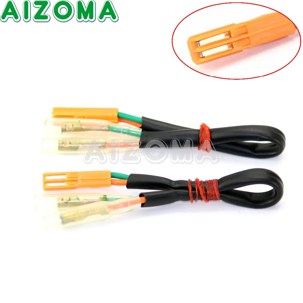 Front Rear Turn Signal Wire Lead Harness Connector Blinker Wiring Adapter Plug for Honda CB CBR VT750 VTX1300 VTX1800 02-17