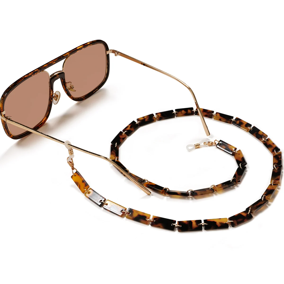 Marble Vein Acrylic Glasses Chain Necklace Non-Slip Lanyard Around Neck Sunglasses Chains for Adult Trendy Glasses Rope Holder