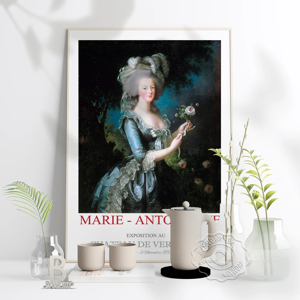 Marie Antoinette Exposition Au Chateau De Versailles Poster, Marie Antoinette Art Canvas Painting, Vintage French Art Home Decor