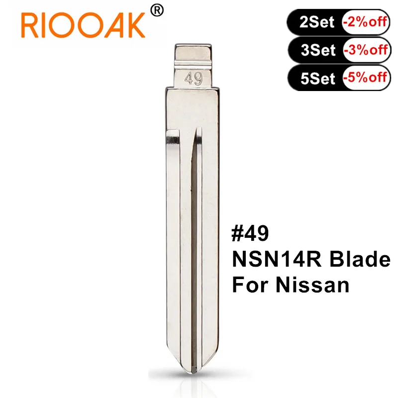 

10pcs/lot Metal Blank Uncut Flip KD VVDI Remote Key Blade #49 NSN14 Right Blade for Nissan New 2014 Models