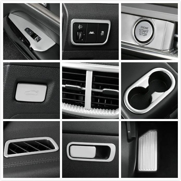 For Kia K5 Optima 2021 2022 2023 2024 Interior Headlight Console Air Outlet Vent Window Lift Switch Button Panel Cover Trim