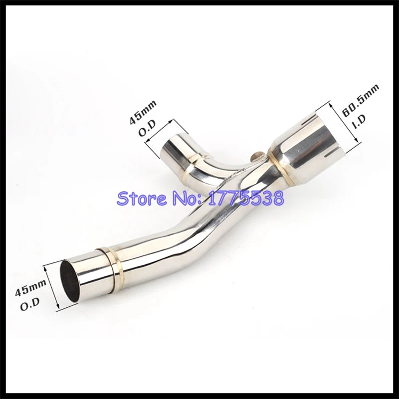 For Suzuki GSXR1000 GSX-R1000 2009-2011 K9 Y Type Middle Link Pipe Motorcycle Exhaust Silencer Muffler Connect Pipe for GSXR1000