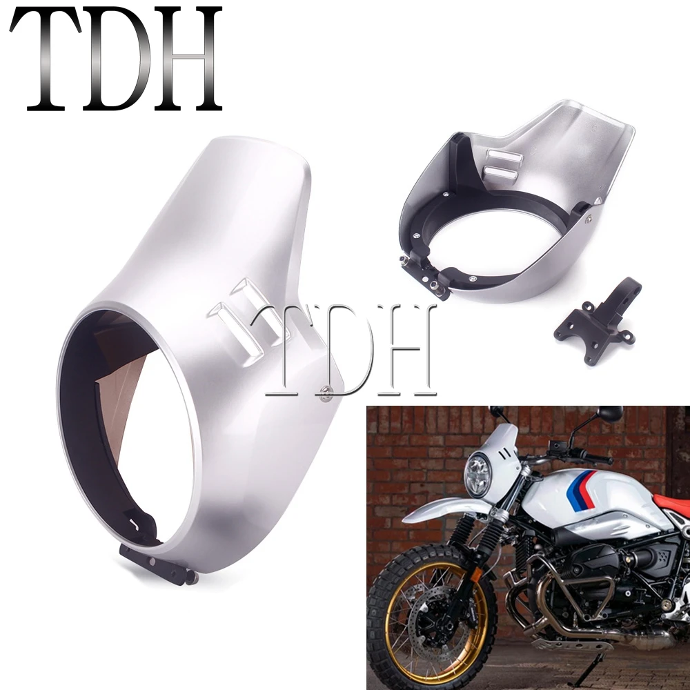 

For BMW R nineT Urban G/S Scrambler Cafe Racer Retro Front Cowl Headlight Fairing Wind Screen Motorcycle Accessories 2016-2019