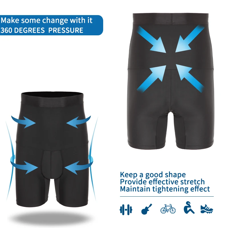 TUNIControl-Short de Compression pour Homme, Sous-vêtement Amincissant Anti-frottement