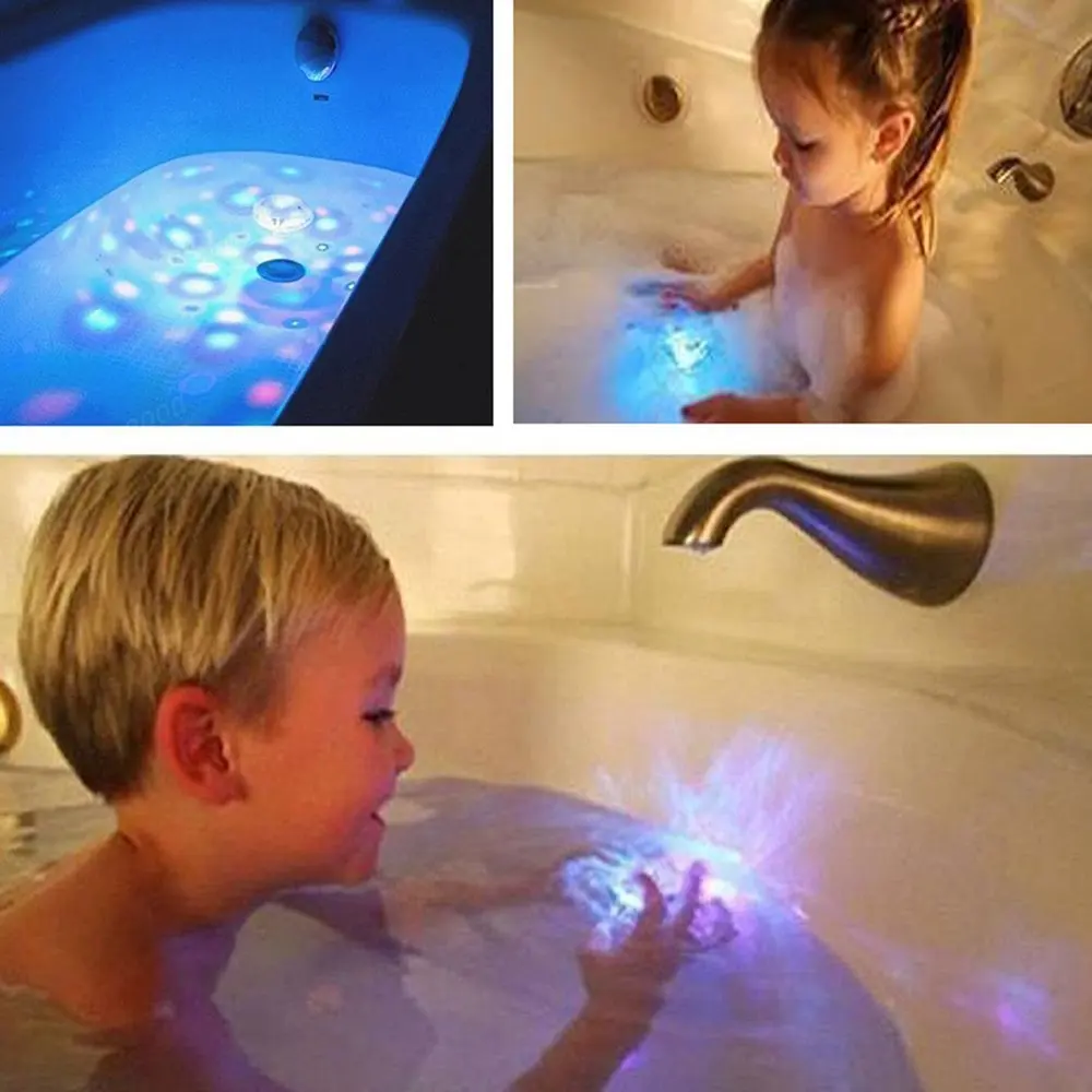 LED colorato RGB baby plastica impermeabile bagno giocattolo luce serbatoio di pesce vasca da bagno luce immersione paesaggio luce serbatoio di pesce luce