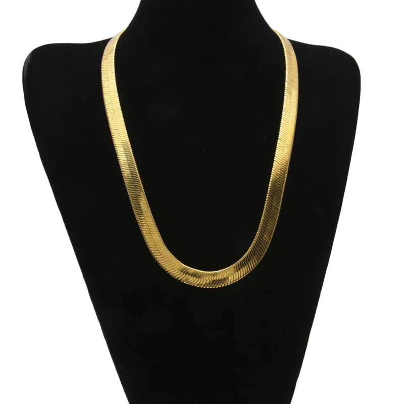 Brand Necklace Long/Choker Wholesale 10MM Vintage Casual Gold Color Hip Hop Chain For Men Jewelry Maxi Necklace