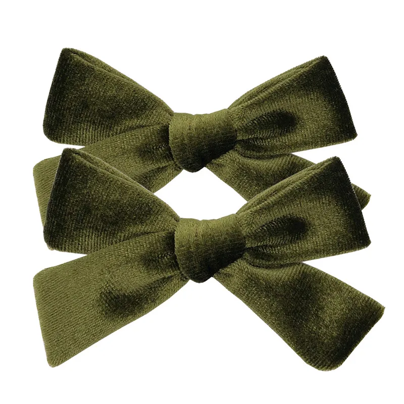 2 PCS Velvet Bow 3.5 inch Hair Clip for Baby Girl Alligator Clips Hair Accessories Little Girls Teens Velvet Hair Bows