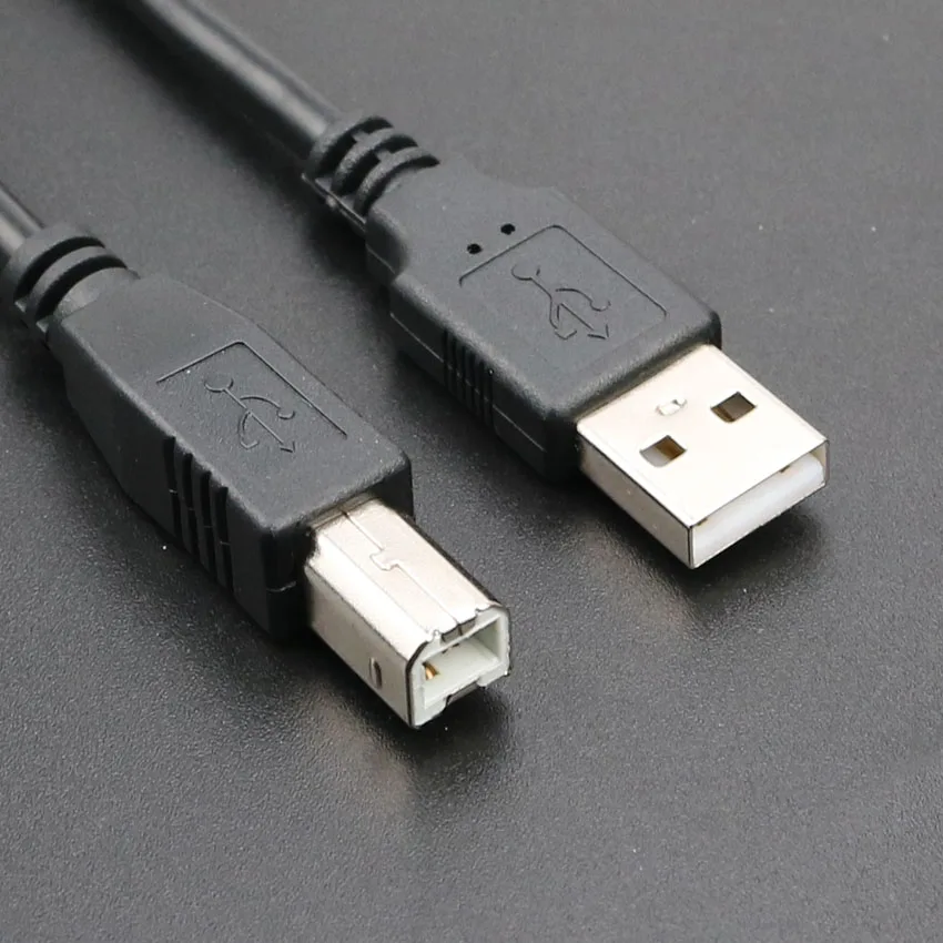 YuXi Print Cable Type A to B USB 2.0 Male to Male Printer Cable For Camera Epson HP Canon Printer usb2.0 to Printer Plug Cable