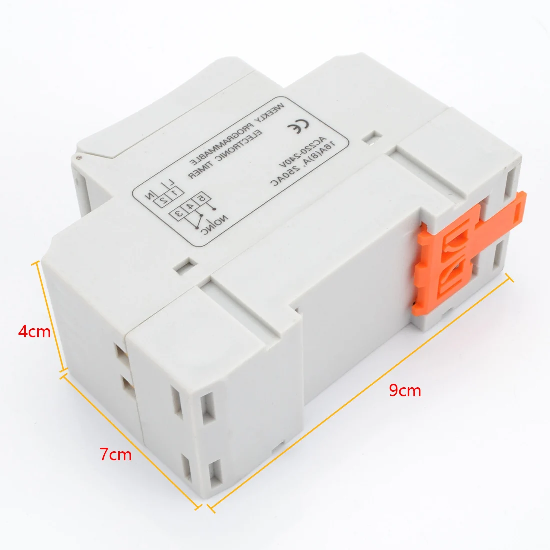 Electronic Weekly 7 Days Programmable Digital Industrial Time Switch Relay Timer Control AC 220V 16A Din Rail Mount