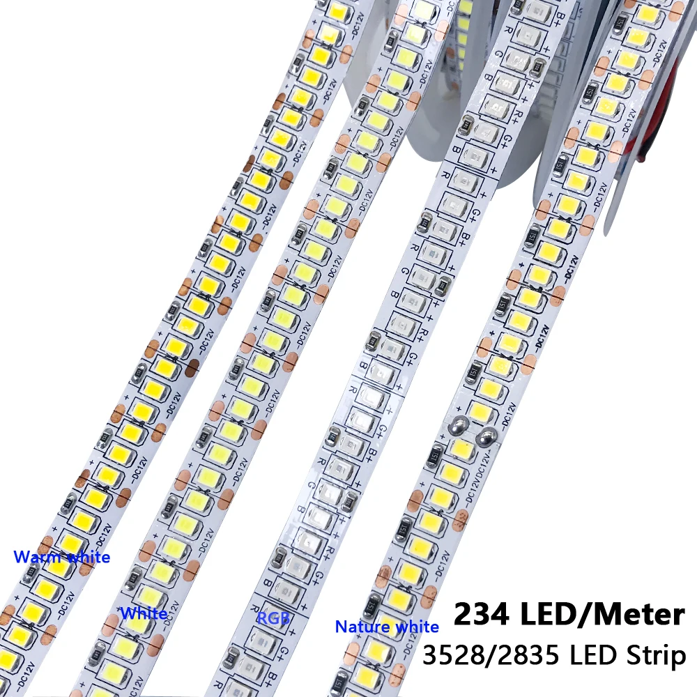 家の装飾用のLEDストリップライト,5V,12V,24 V DC,RGB,白,防水,2835 V