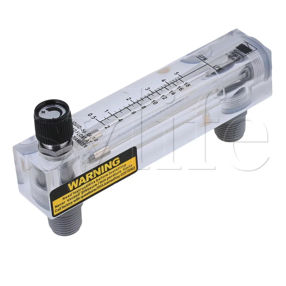 LZM-15T Adjustable Panel Type Flowmeter Flow Meter for Liquid 0.5-5.0GPM