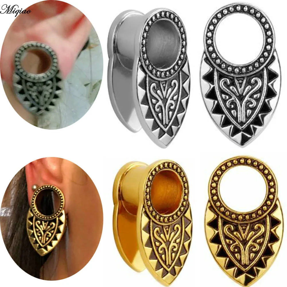 

Miqiao 2pcs Ear Weight Ear Gauges Tunnel Plug Piercing Ear Stretcher Gauge Body Piercing Jewelry Ear Expander 6-16mm