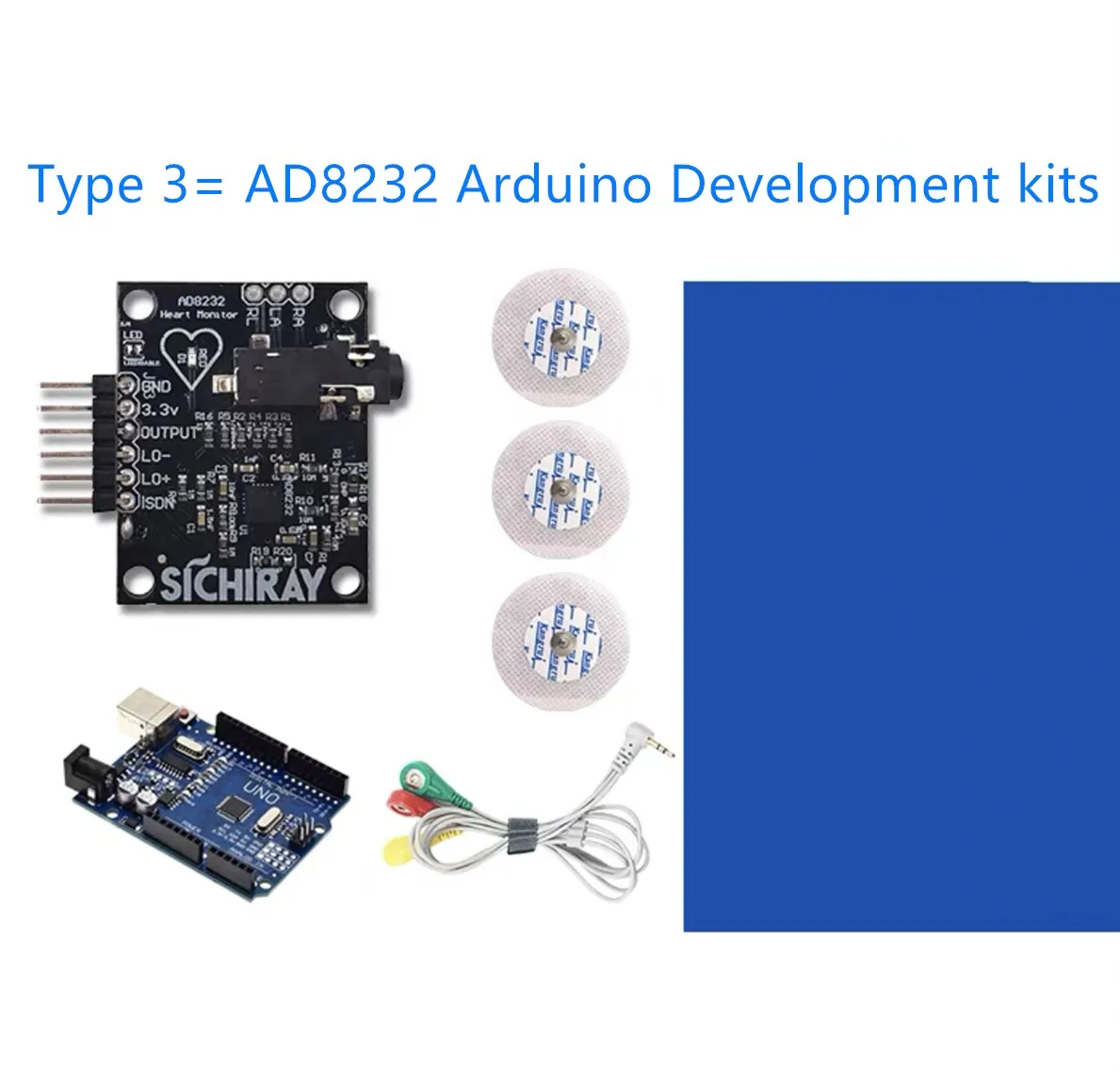 Ad8232 módulo de sensor ecg ad8232 medição pulso monitoramento cardíaco módulo sensor batimento cardíaco para arduino stm32 kits desenvolvimento