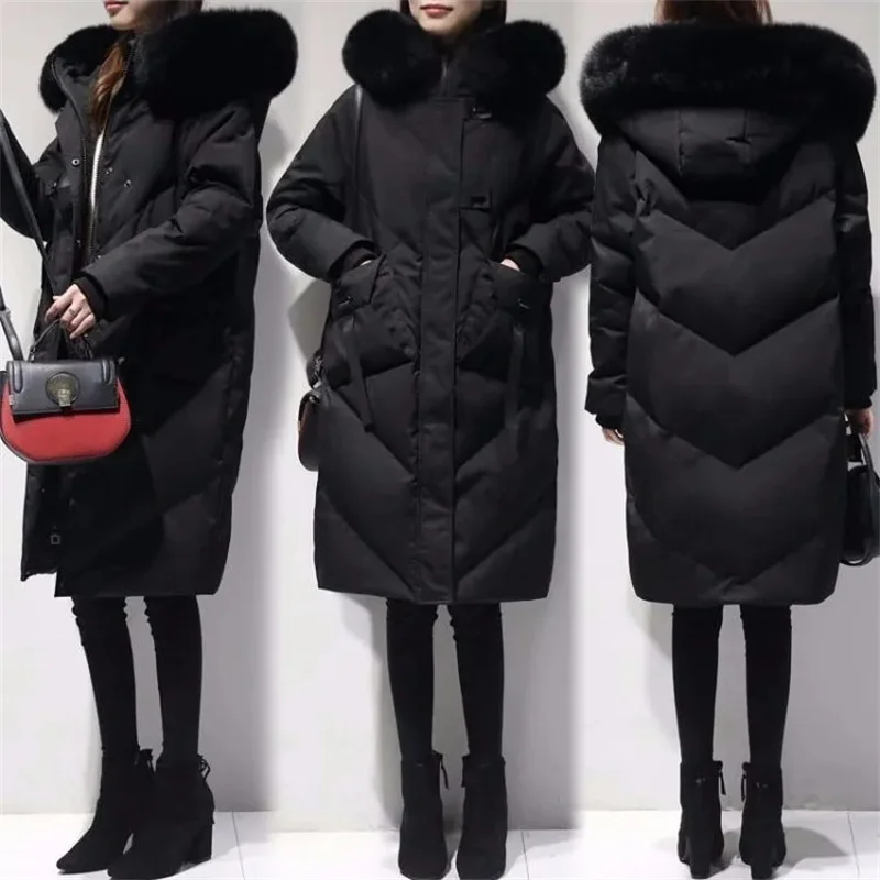 Women's Winter Coat 2021 New Down Cotton Jacket Mid-length 200 Catties Cotton Coat Fat Sister Padded Jacket Women M368
