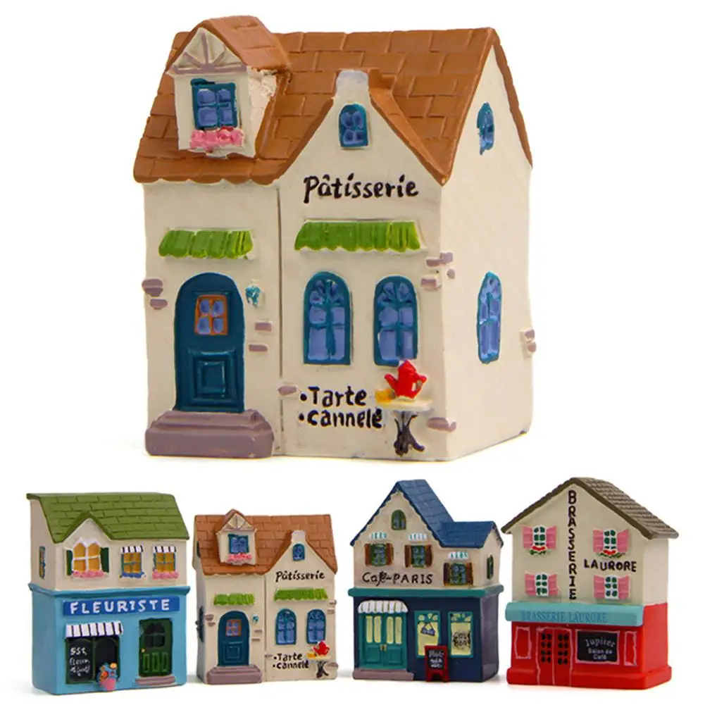 HOT SALES!!! New Arrival Mini House Model Figurine Ornament Garden Micro Landscape Bonsai Desktop Decor Wholesale Dropshipping