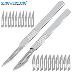 Stainless steel scalpel tool set tool carving knife carving craft knife +10 blade mobile phone PCB DIY repair manual tool