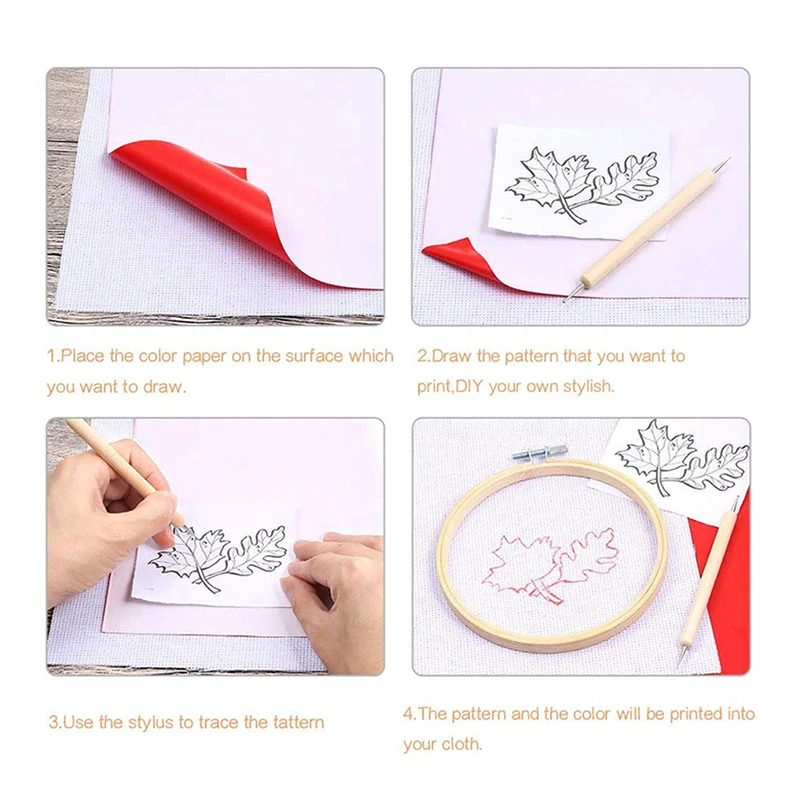 10pcs/Set Tracing Paper Coated Carbon Paper Fabric Drawing Tracing Copy Paper DIY Handmade Cloth Embroidery Papers Y1