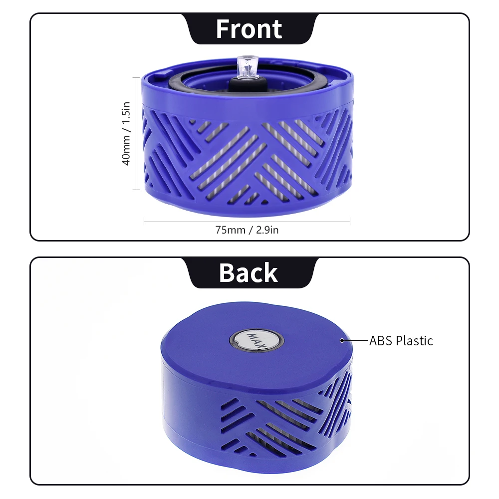 Pièces de filtre pré et post-moteur pour aspirateur sans fil, brosse à poils d'animaux, compatible avec Dyson V6, DC59, DC62, SV03, 18.5cm, 22.5cm