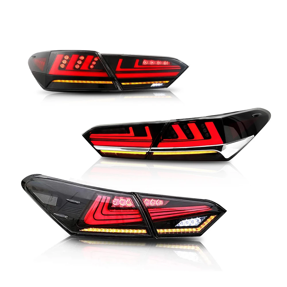 Taillights For Toyota Camry 2018-2021 LED Tail Lights Assembly Rear Lamps Car Accessories Start-up Animation