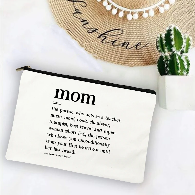 Mẹ Định Nghĩa In Trang Điểm Túi Du Lịch Nữ Túi Đựng Mỹ Phẩm Vệ Sinh Nhà Tổ Chức Momlife Son Môi Đựng Quà Tặng Ngày Của Mẹ