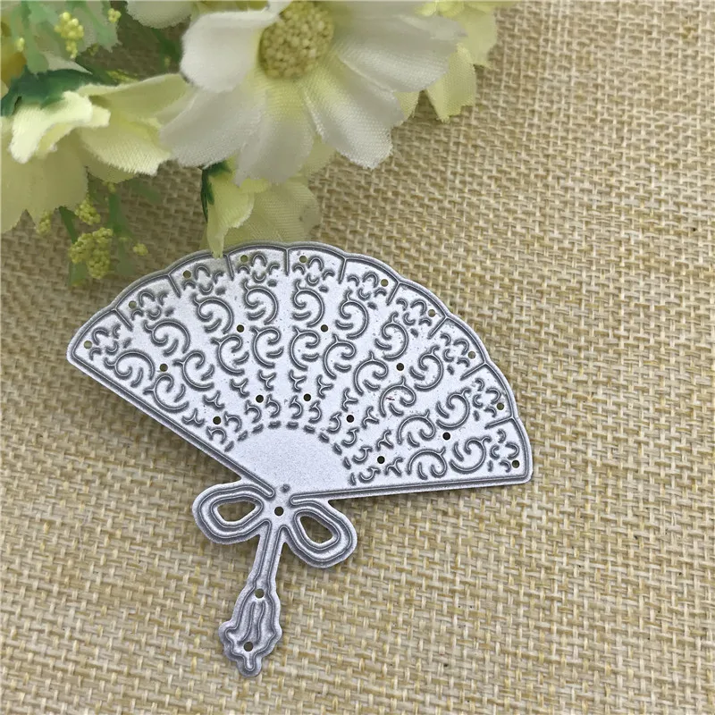 Sector Folding Fan Metal Cutting die keychain shaker Heart Paper Key Chain Scrapbook Paper Craft Card Punch Art Knife Cutter