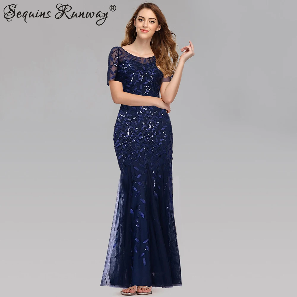 Sexy Vintage Maxi Sequin Cocktail Jurk Bruidsmeisje Prom Jurken Voor Vrouwen Casual Party Lange Mouwen Club Bodycon Jurk Vestidos - afbeelding 1