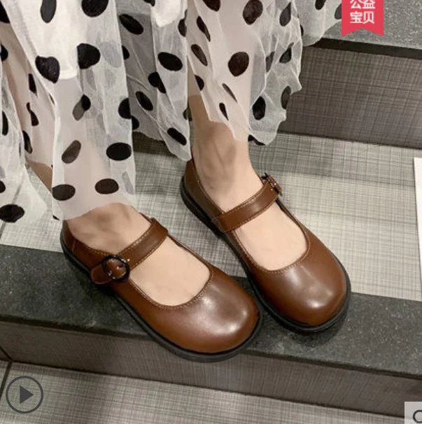 Japanse Lederen Schoenen Vrouwelijke Britse Student College Stijl Retro Mary Jane Schoenen Zachte Zus Jk Uniform Schoenen Kawaii Schoenen