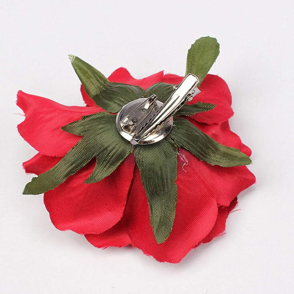 1Pcs Rose Flower Hairpin Women Brooch Bridal Wedding Party Hair Clips Rose Artificial Flower Hair Accessories Girls Headwear